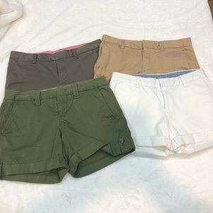 Lot of 4 Banana republic roll up shorts size 4